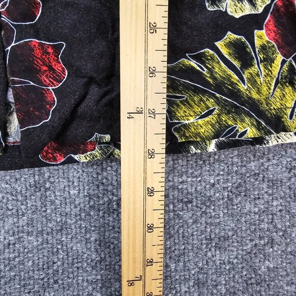 Tori Richard Hawaiian Shirt Mens Large Black Floral Summer Beach 100% Viscose - Picture 5 of 8